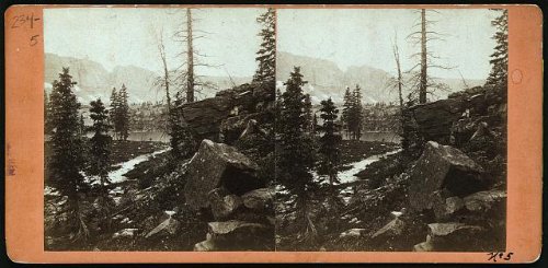 Vintage 1868 Andrew Russell Stereograph Photo - Shadow Lake Uintas Landscape Nature Photography - Perfect for History Enthusiasts & Home Decor