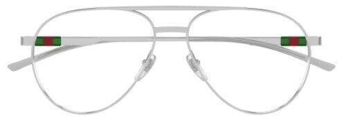 Gucci GG1679O 001 Silver Soft Square Men's Eyeglasses - Premium Designer Glasses for Men | Stylish & Comfortable Eyewear for Work, Driving & Everyday Use