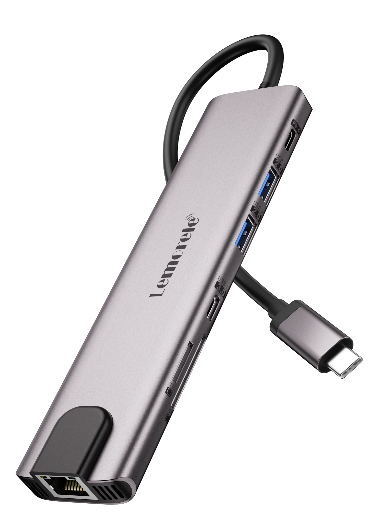 LEMORELE™ TC65L 11-in-1 USB C Hub with Dual HDMI 4K, 100W PD Charging, USB 3.0 Ports, SD/TF Card Reader - Perfect for MacBook Pro/Air, Dell XPS, iPad Pro & More (Home Office, Gaming, Travel)