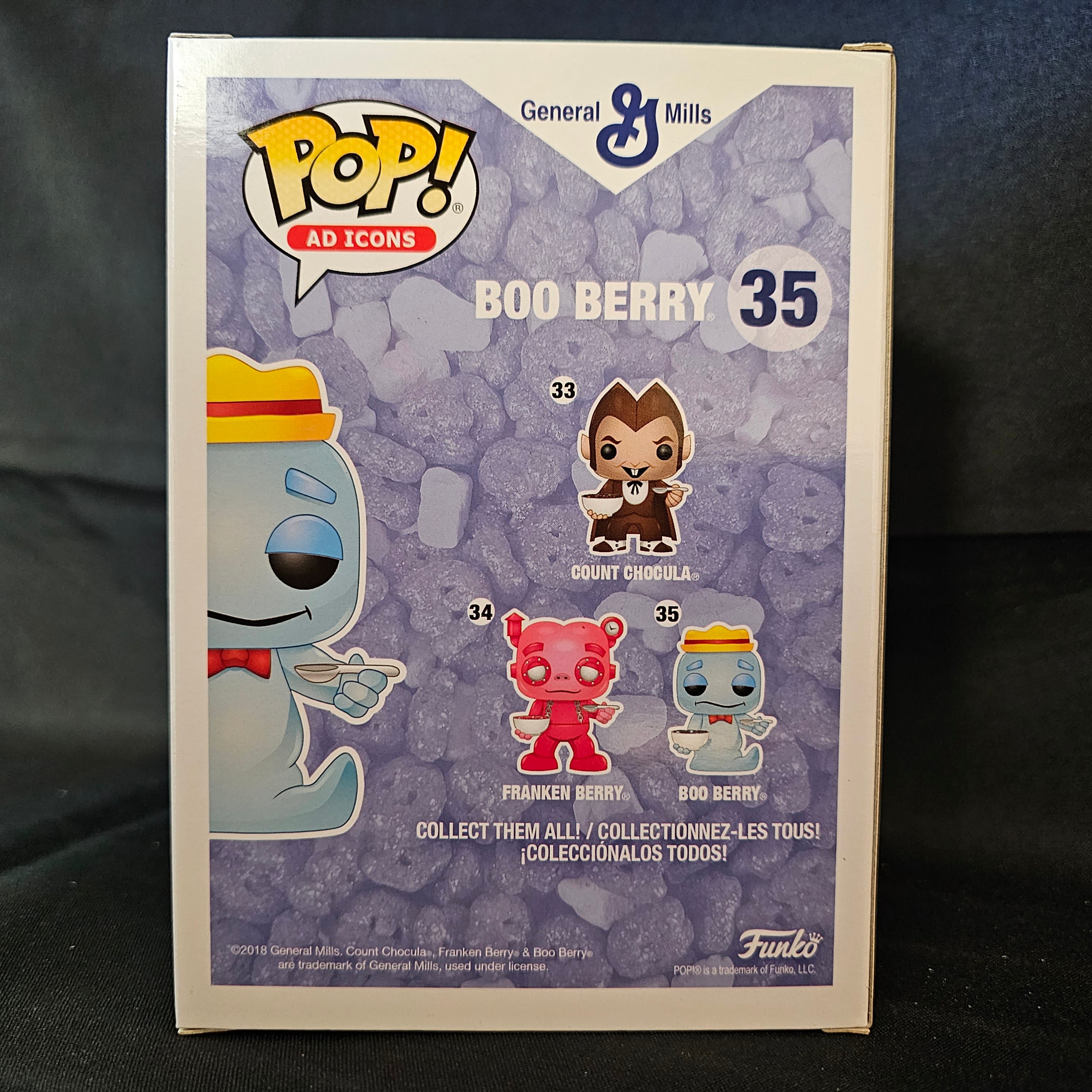 Funko Pop! Vinyl Figure - General Mills Boo Berry with Cereal Bowl | Ad Icons Collectible | Perfect for Pop Culture Fans & Cereal Lovers | Home Display & Office Decor