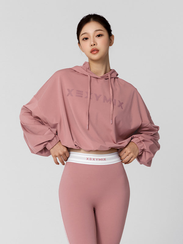 High Tension Loose Fit Crop Hoodie - Women's Oversized Streetwear Sweatshirt for Casual Wear, Gym & Lounge