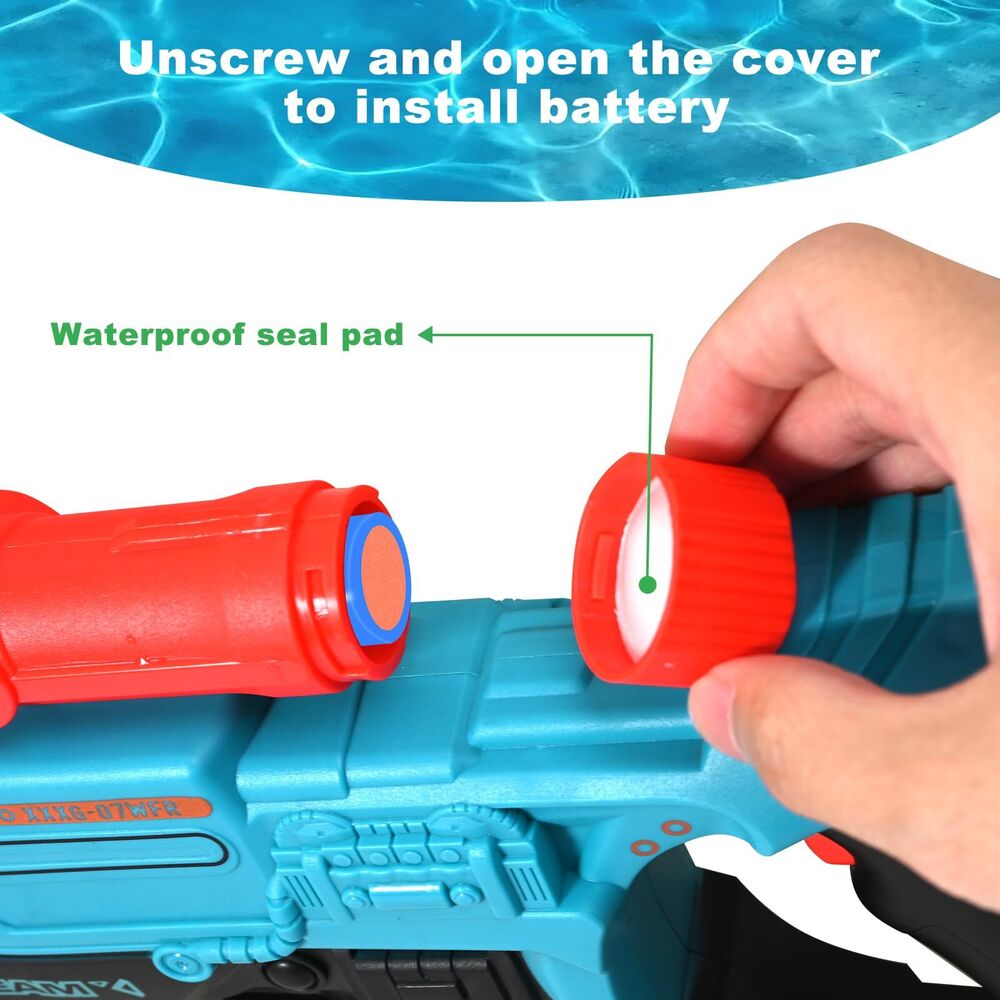 Automatic Electric Water Blaster - Battery Powered Squirt Gun with Water Pipe for Kids & Adults - Perfect for Backyard Water Fights, Pool Parties, and Summer Outdoor Fun