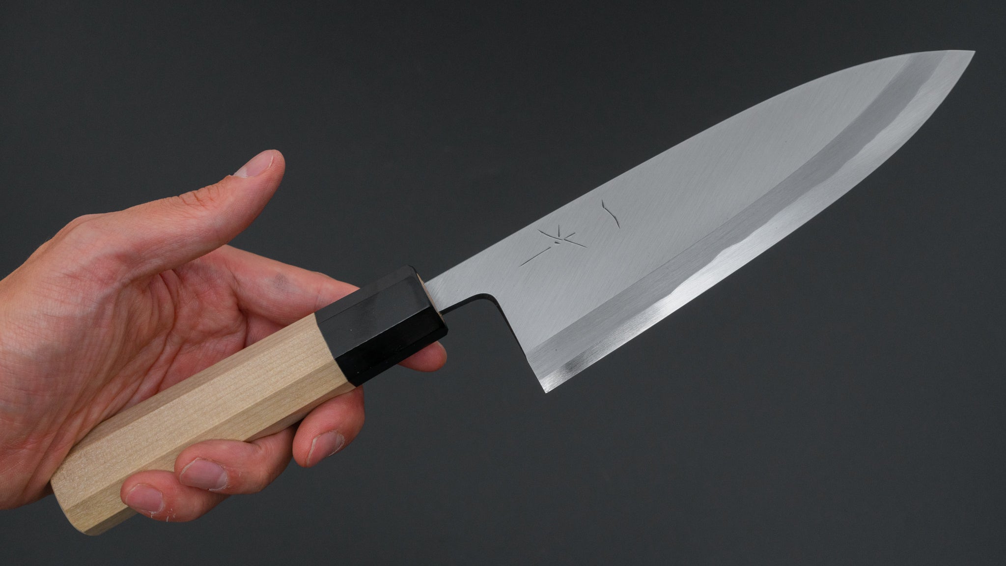 Hitohira Togashi White #2 Japanese Deba Knife 165mm - Professional Chef Knife with Ho Wood Handle & Saya Sheath - Perfect for Sushi, Fish Filleting & Japanese Cuisine