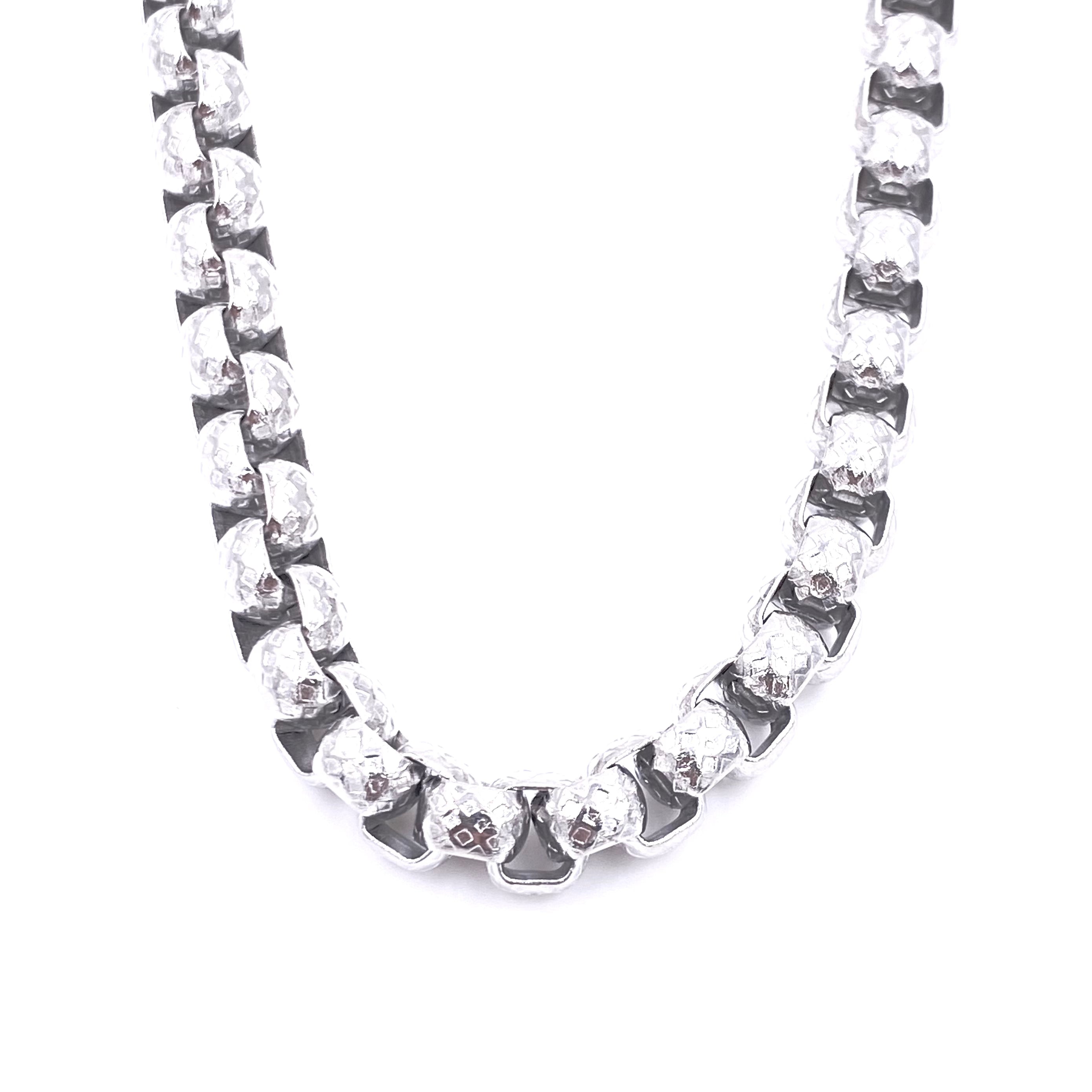 Premium Ashley Gold Stainless Steel Faceted Box Chain Necklace for Men - Durable & Hypoallergenic Jewelry Gift for Birthday, Anniversary & Formal Occasions