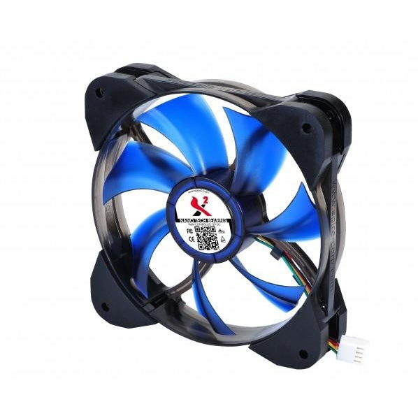 X2 Air Force 120x120x25mm LED Fan X212025N7L4 B PWM - High Performance PC Cooling Fan for Gaming Rigs, Workstations & PC Builds
