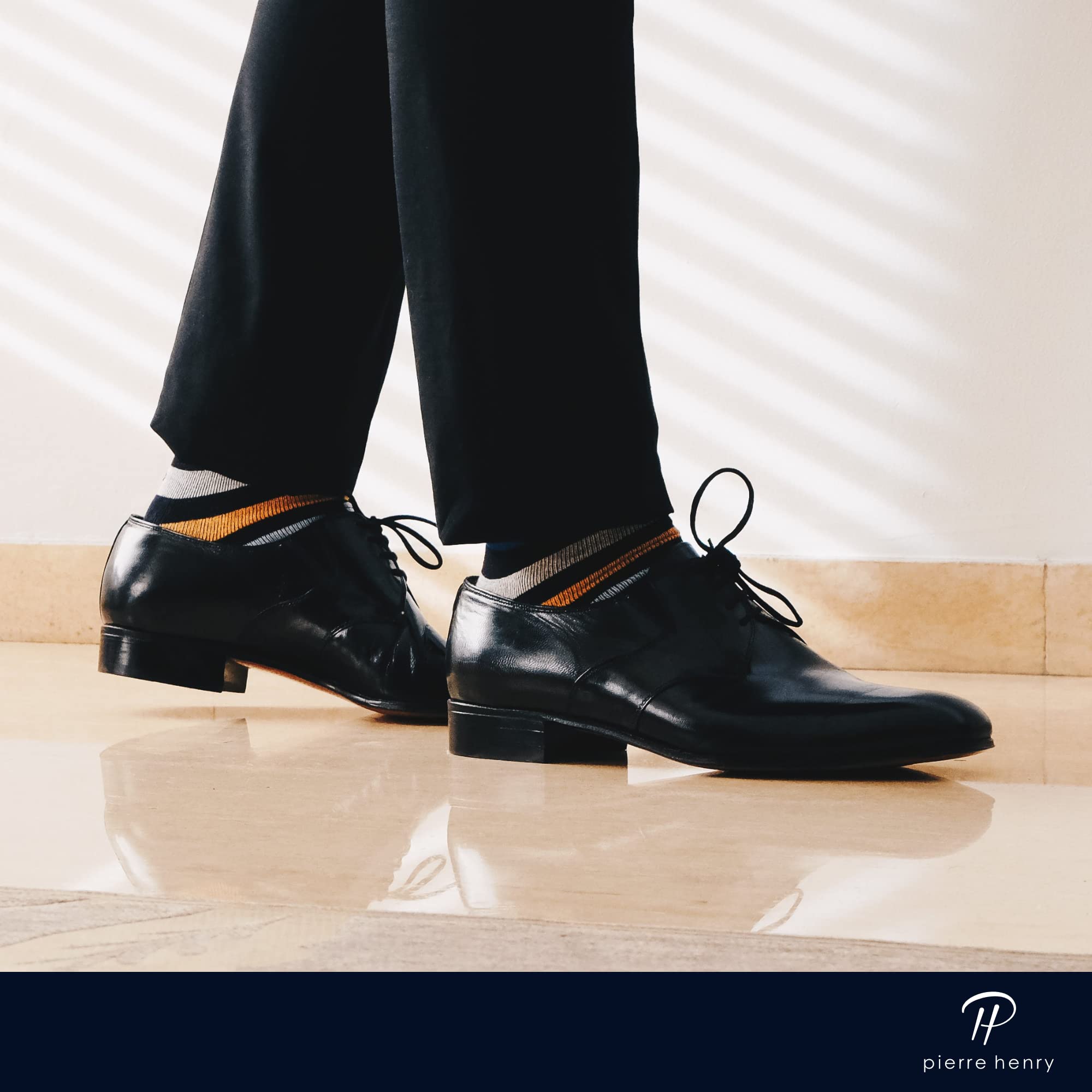 Premium Men's Over the Calf Dress Socks (3-Pack) | Soft Cotton Long Socks for Business & Formal Wear | Stay-Up Design Lasts 12+ Hours | Ideal for Office, Weddings & Professional Occasions