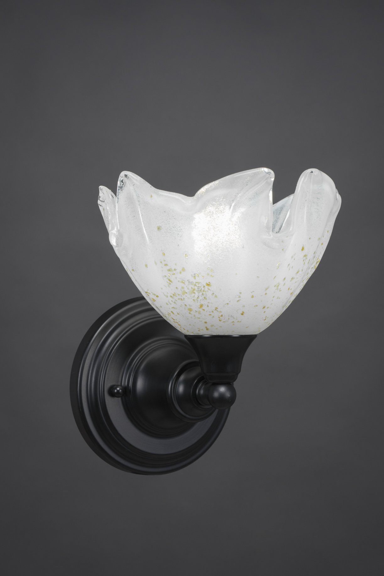 Toltec Lighting 1 Light Wall Sconce in Matte Black (40-MB-755) - Modern Wall Light Fixture for Bedroom, Living Room & Hallway