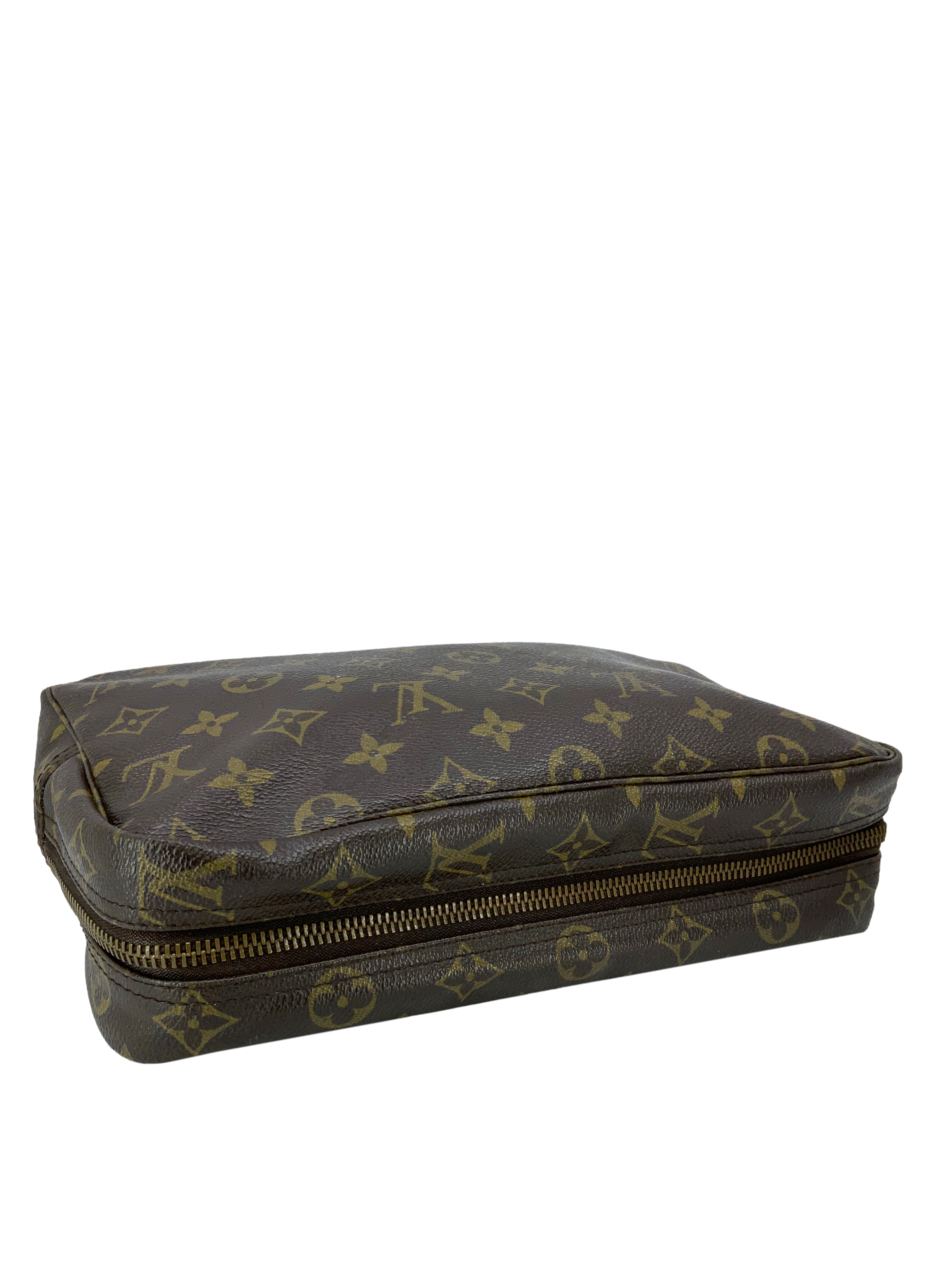 Authentic Louis Vuitton Vintage Monogram Canvas Trousse Toilette 28 Cosmetic Bag Pouch - Luxury Travel & Everyday Makeup Organizer for Women