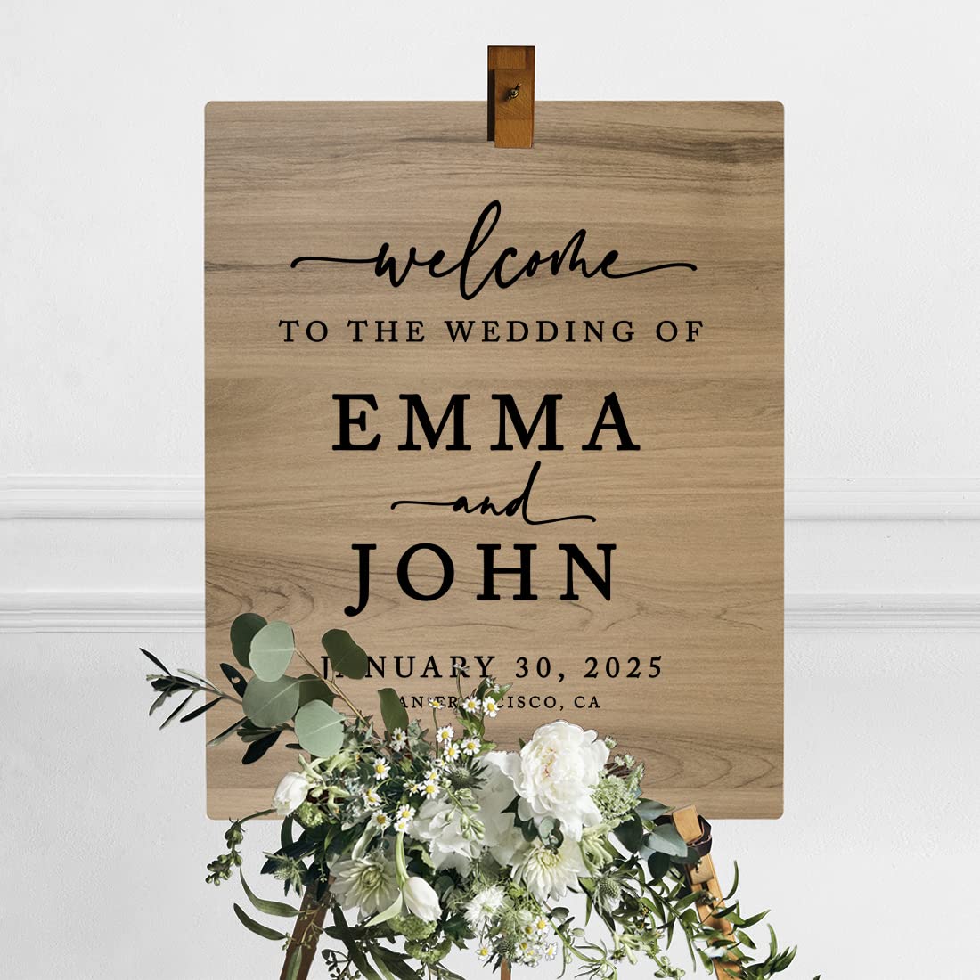 Custom Rustic Wedding Welcome Sign - 16