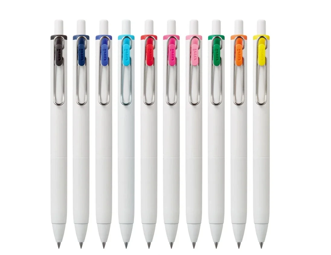 Uni-Ball One 0.38mm Fine Point Gel Pen Set - 8 Vibrant Colors for Writing, Journaling & Note Taking