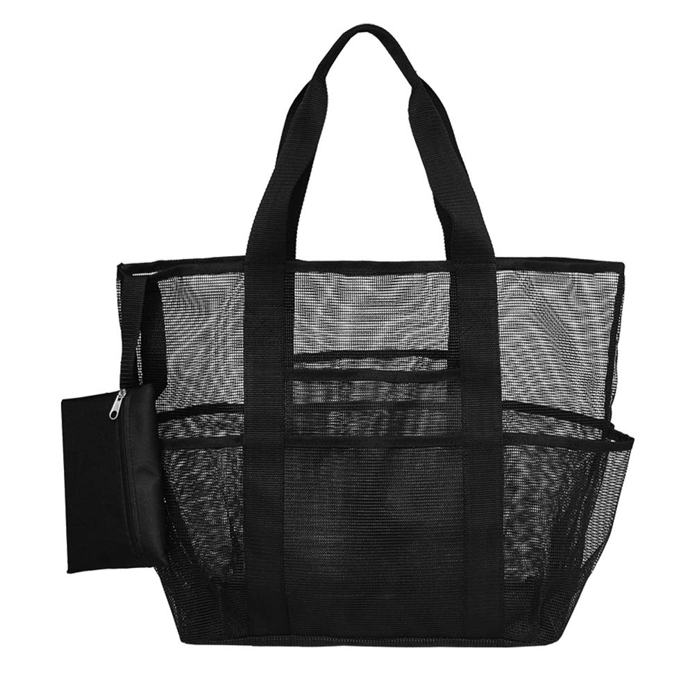 RANNYY Large Waterproof Beach Bag with Multiple Pockets - Perfect for Swimming, Diving, Watersports & Summer Travel - Durable Mesh Toy Tote for Pool, Ocean & Outdoor Activities
