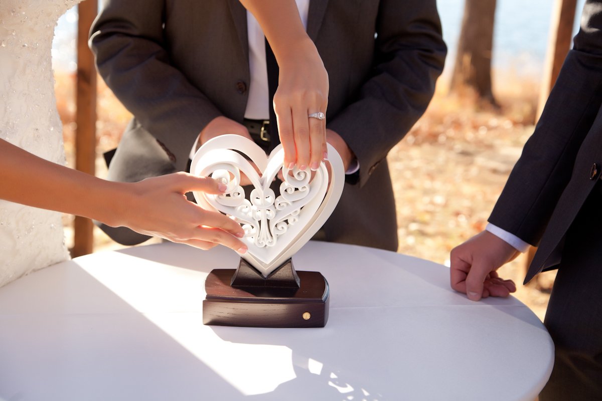 Unity Heart Ivory Color Ceremony Set - Elegant Unity Sand & Candle Alternative for Wedding Vows, Anniversary Celebrations & Romantic Ceremonies