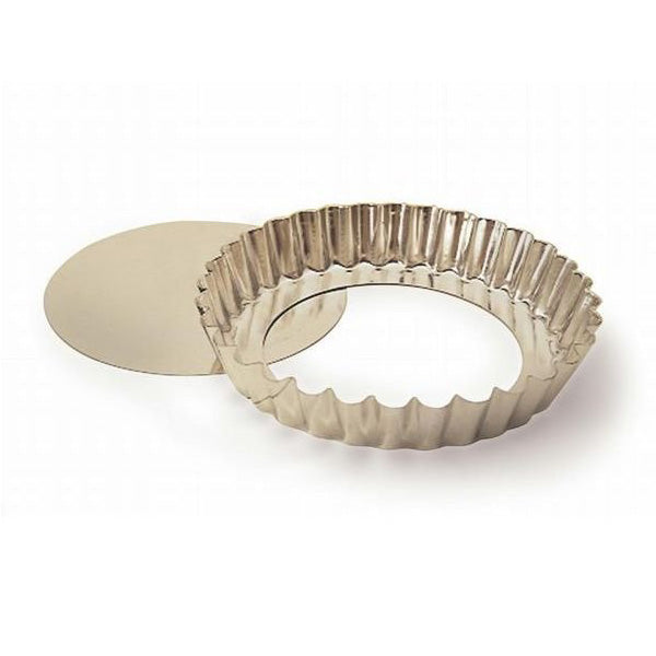 Fat Daddio's PFT 95 Fluted Tart Pan with Removable Bottom - 9.5 Inch Professional Baking Dish for Pies, Quiches & Tarts - Perfect for Home Bakers & Pastry Chefs