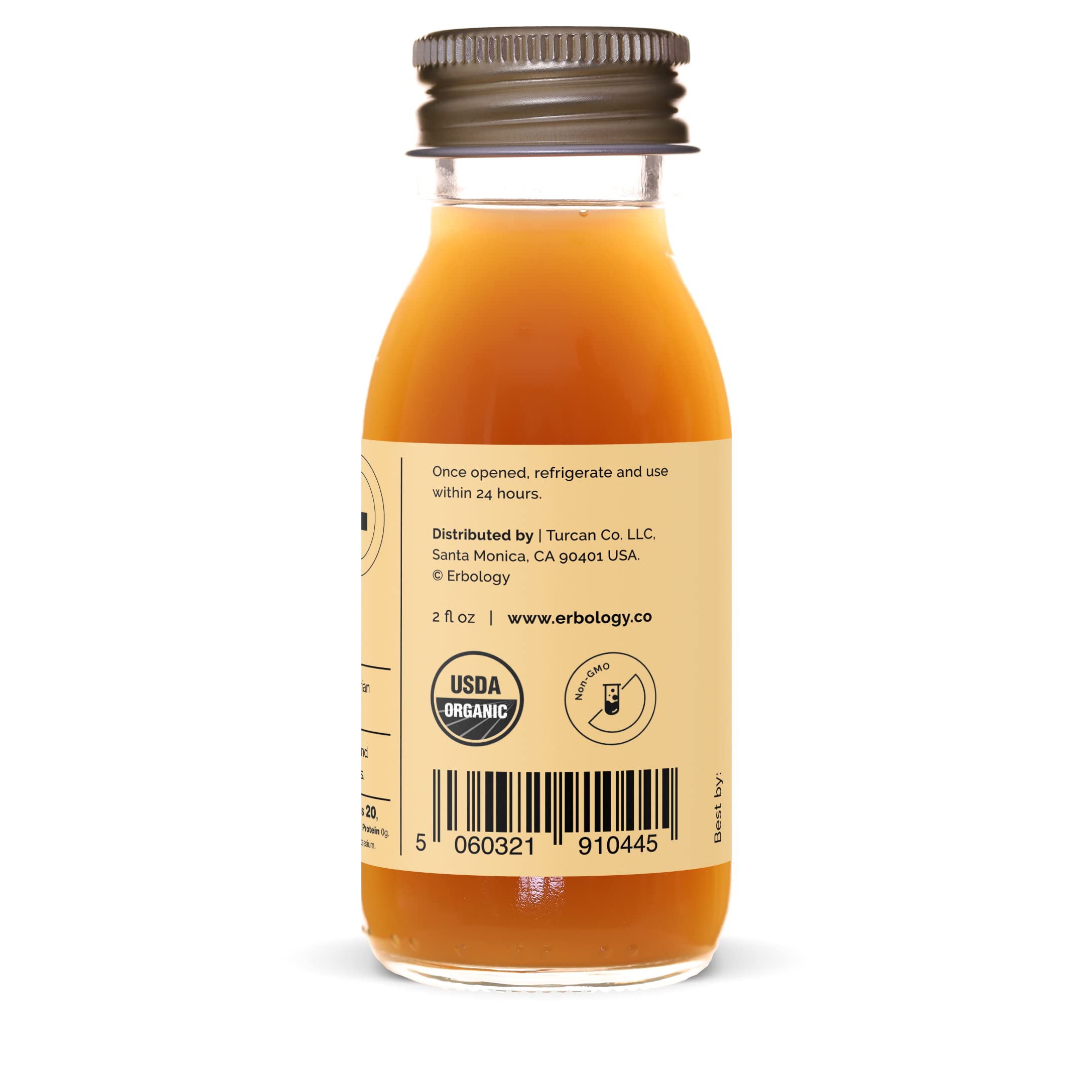 Organic Immunity Booster Shots - Erbology 12 Pack (60ml Each) | Cold & Flu Defense, Energy Boost, Daily Wellness | Vegan, Gluten-Free, Non-GMO