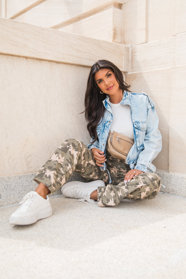 Olive Camo Cargo Pants for Men & Women - Tactical Military Style Joggers with Multiple Pockets | Perfect for Outdoor Adventures, Hiking, and Streetwear Fashion