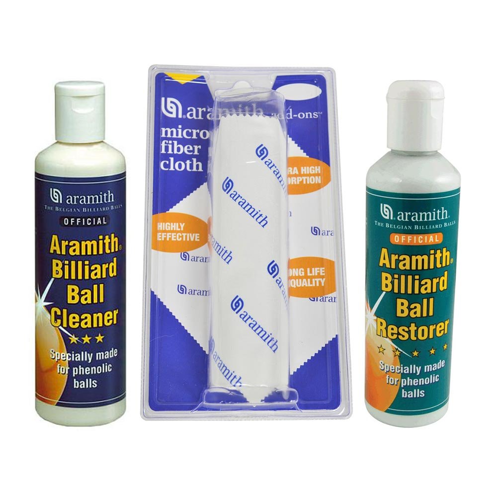 Aramith Premium Pool Ball Cleaner & Microfiber Towel Kit – Professional Billiard Accessories for Pool Table Maintenance & Game Room Care