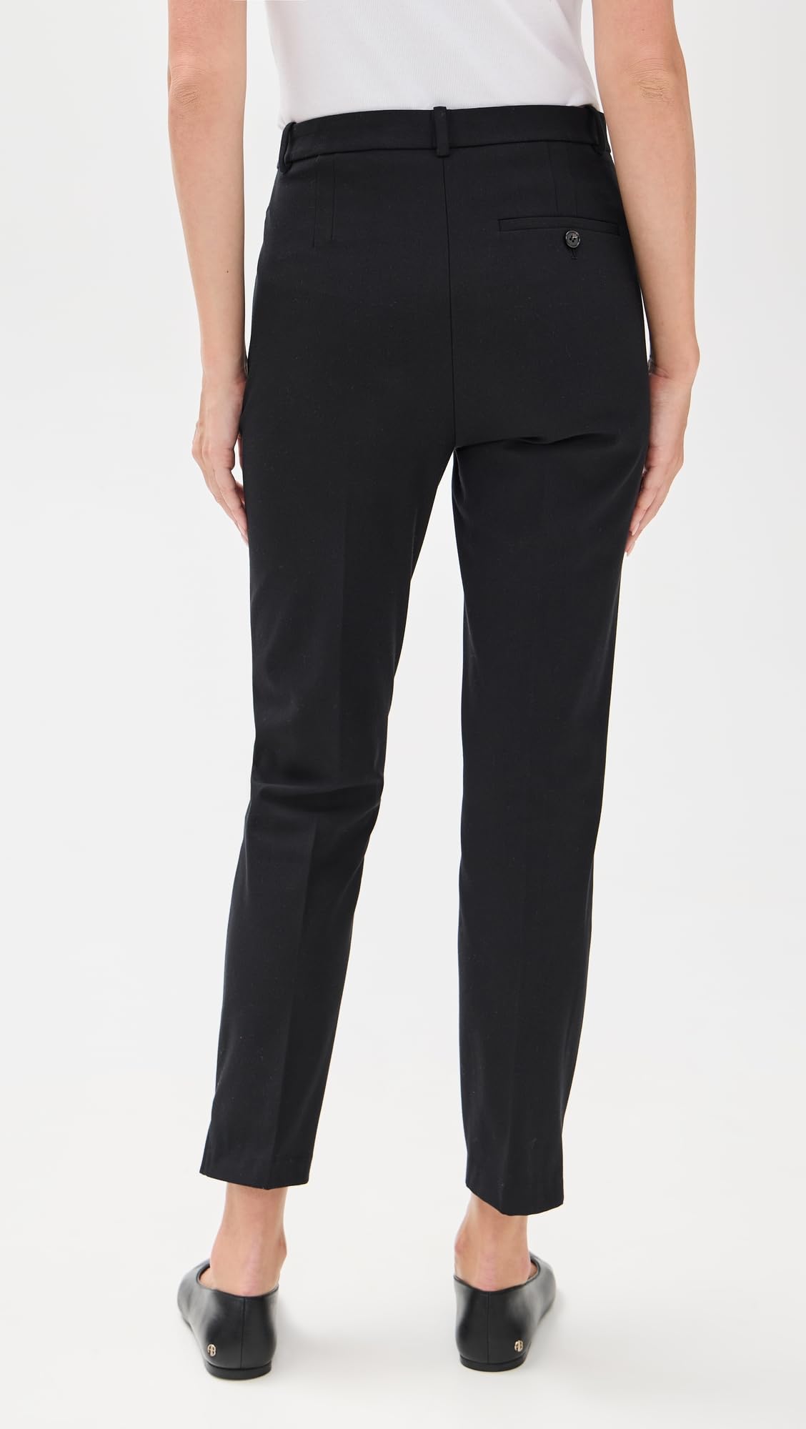 Theory Women's High Waisted Taper Pants - Slim Fit Office Trousers for Professional Workwear & Business Casual Outfits