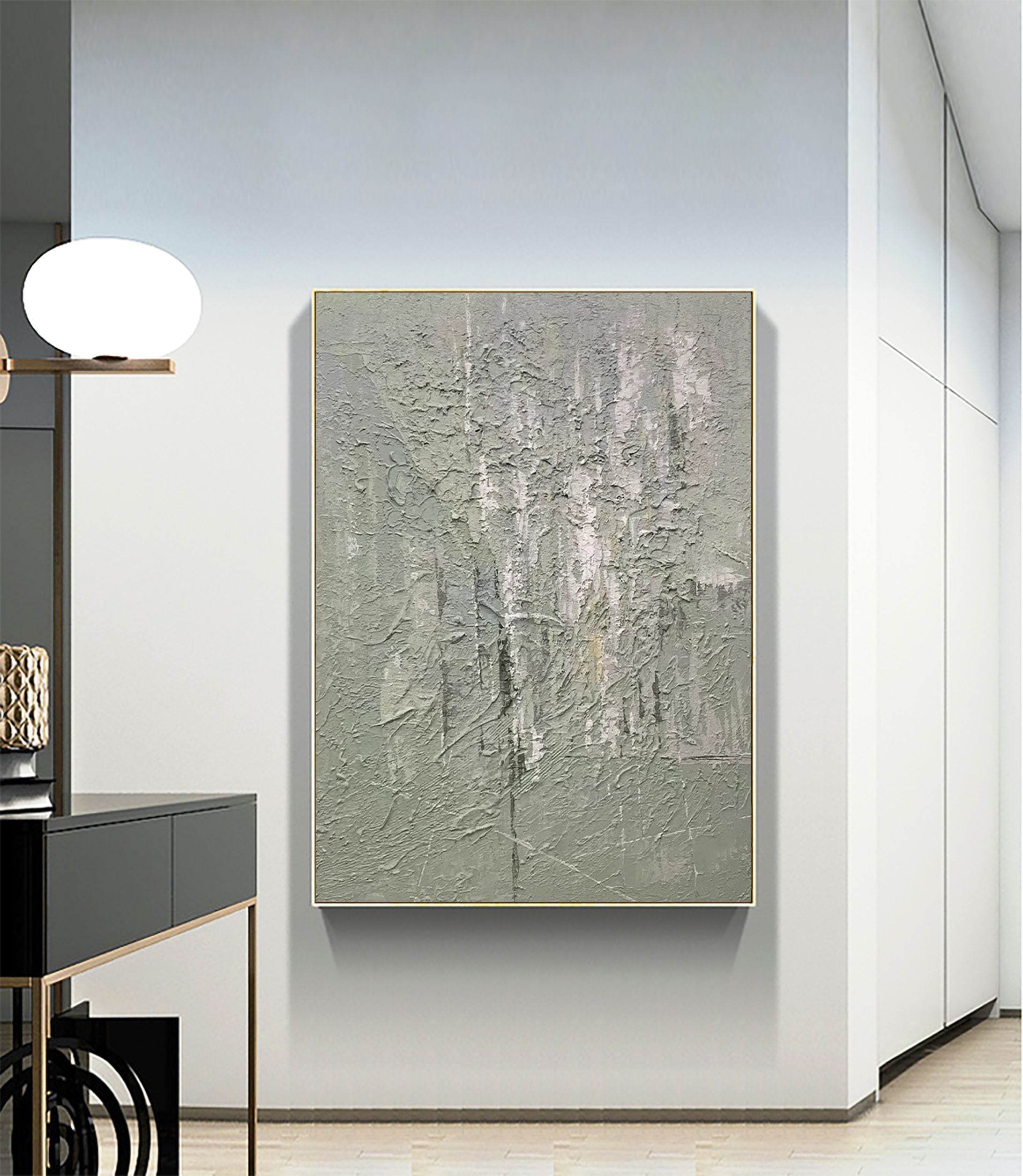 Blue & Green Abstract Art Print #BG010 - Modern Wall Decor for Living Room, Bedroom & Office