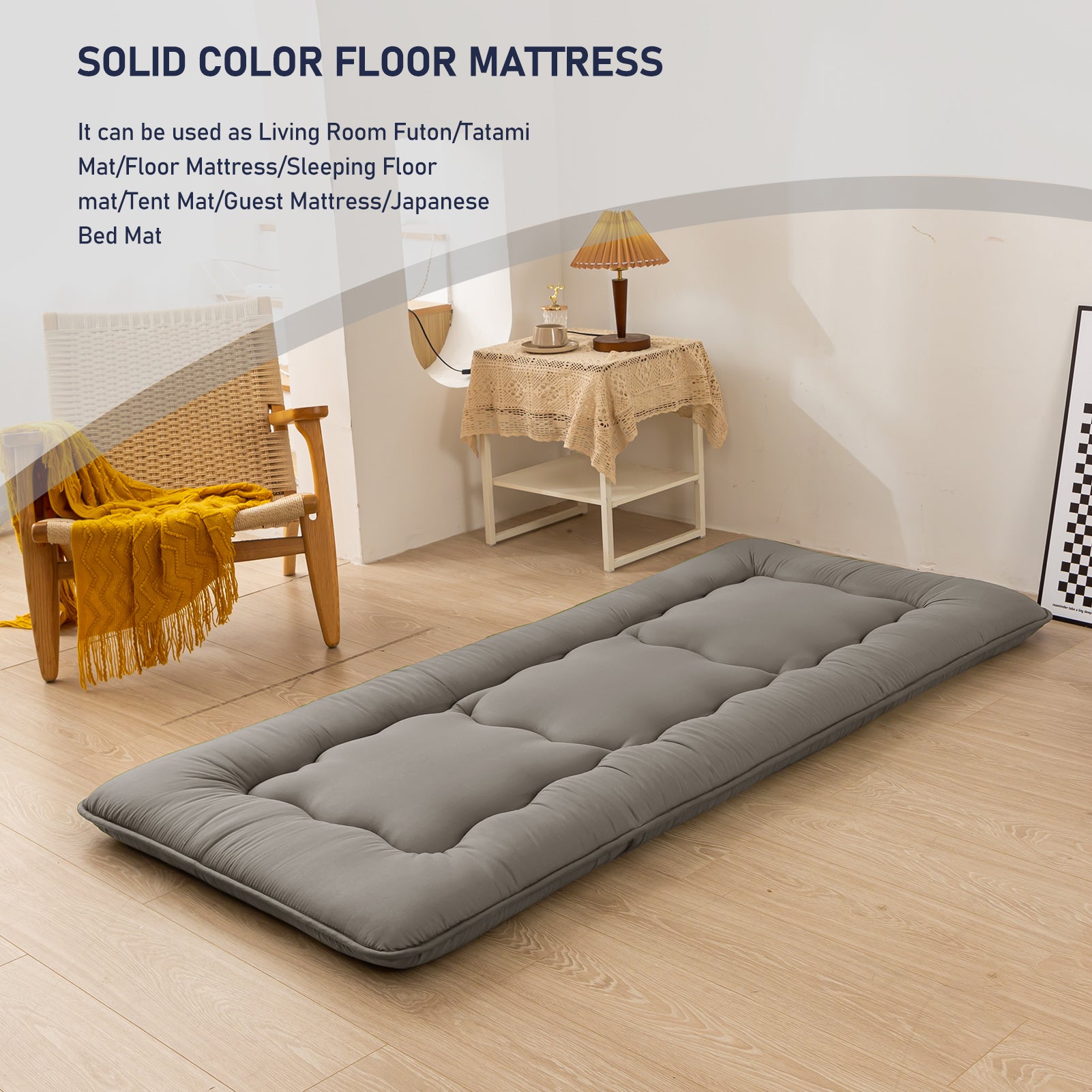 MAXYOYO Japanese Style Futon Mattress - Foldable Floor Mattress, Tatami Mat for Bedroom, Living Room & Guest Room | Comfortable Sleeping & Lounging