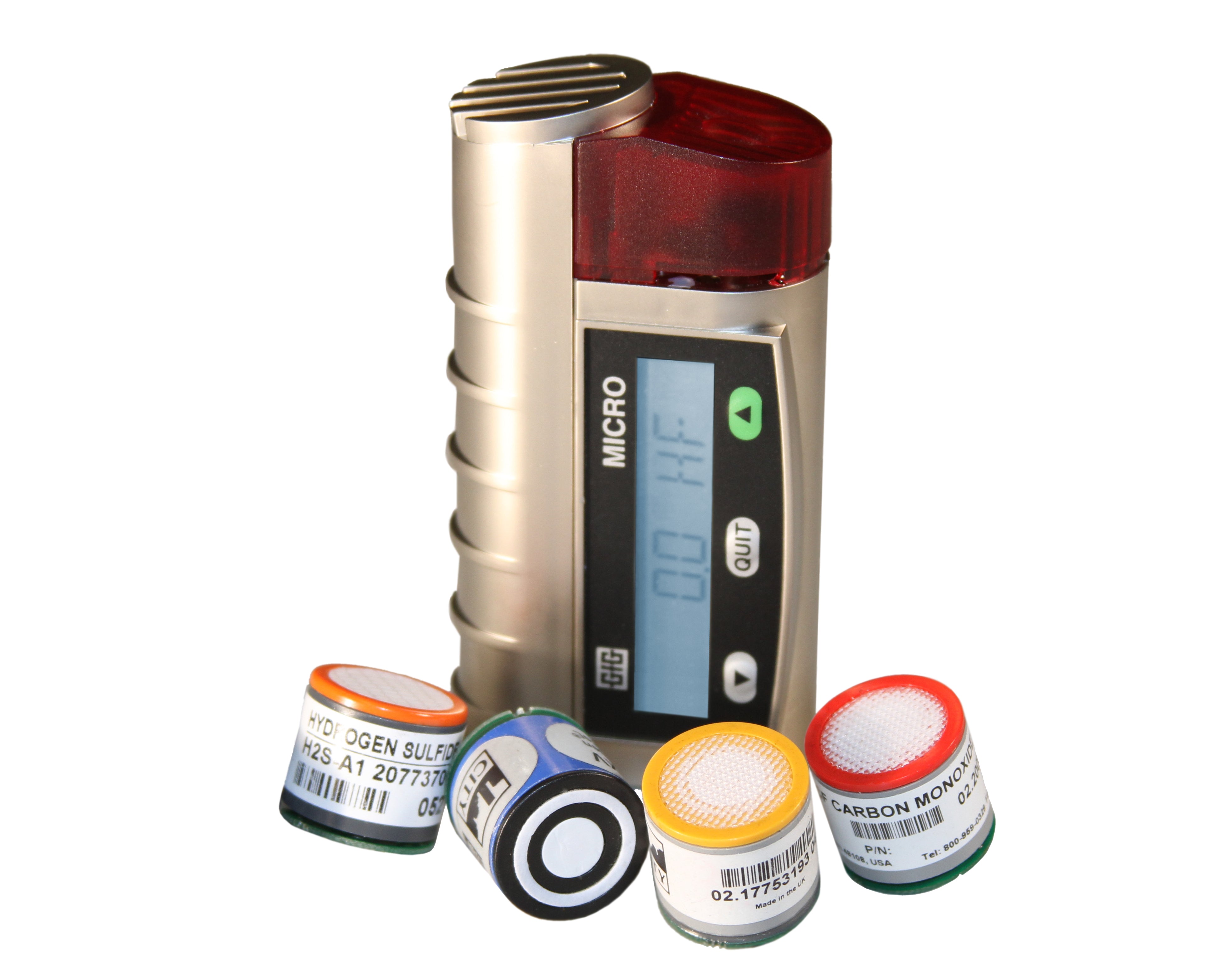 GFG Micro IV Single Gas Detector - Portable Gas Leak Detector for Methane, Propane, CO - Ideal for Industrial Safety, Home Use & HVAC Professionals