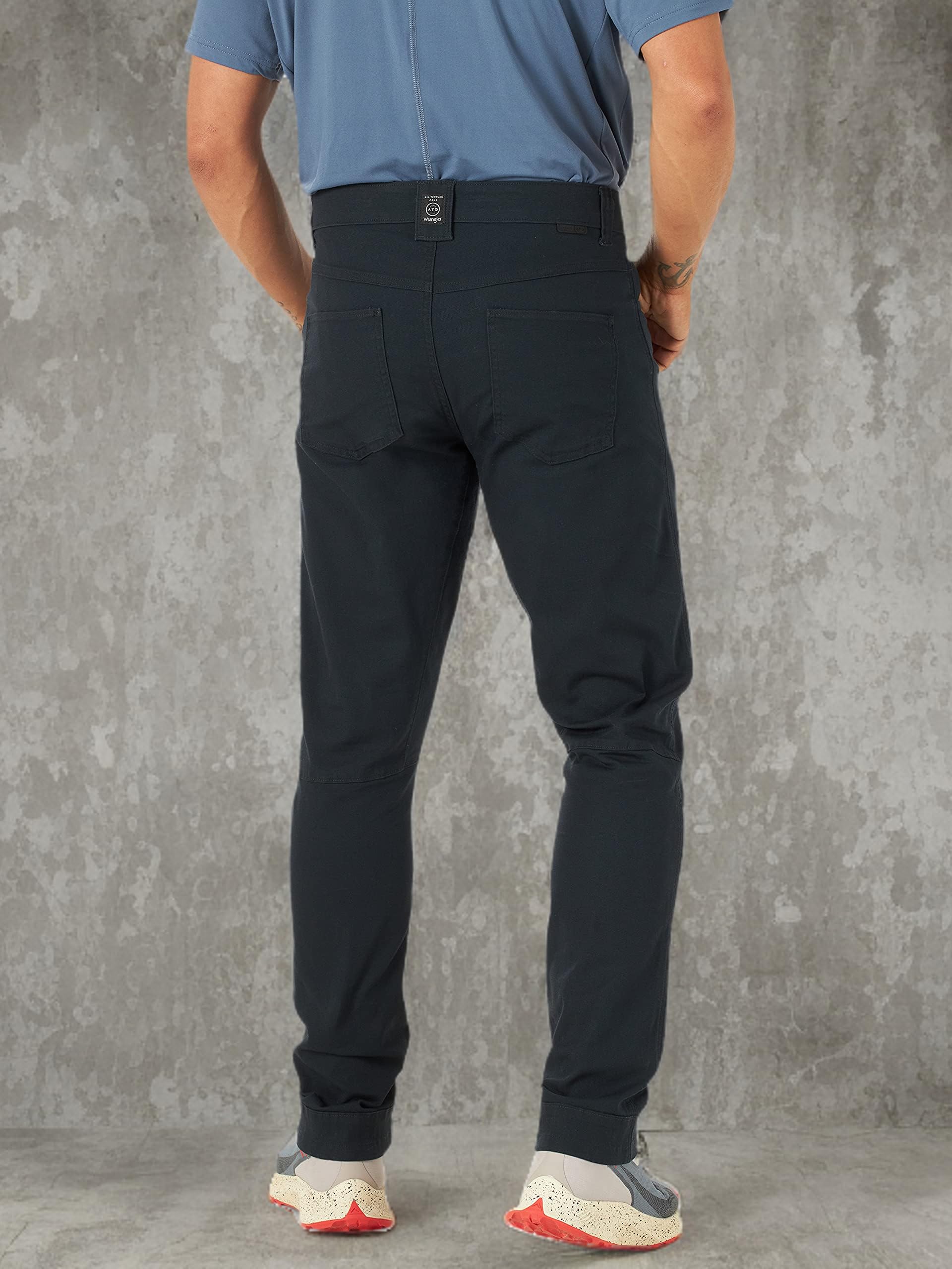 ATG by Wrangler Men's 5-Pocket Outdoor Pants - Durable Hiking & Work Pants for Camping, Fishing & Outdoor Adventures