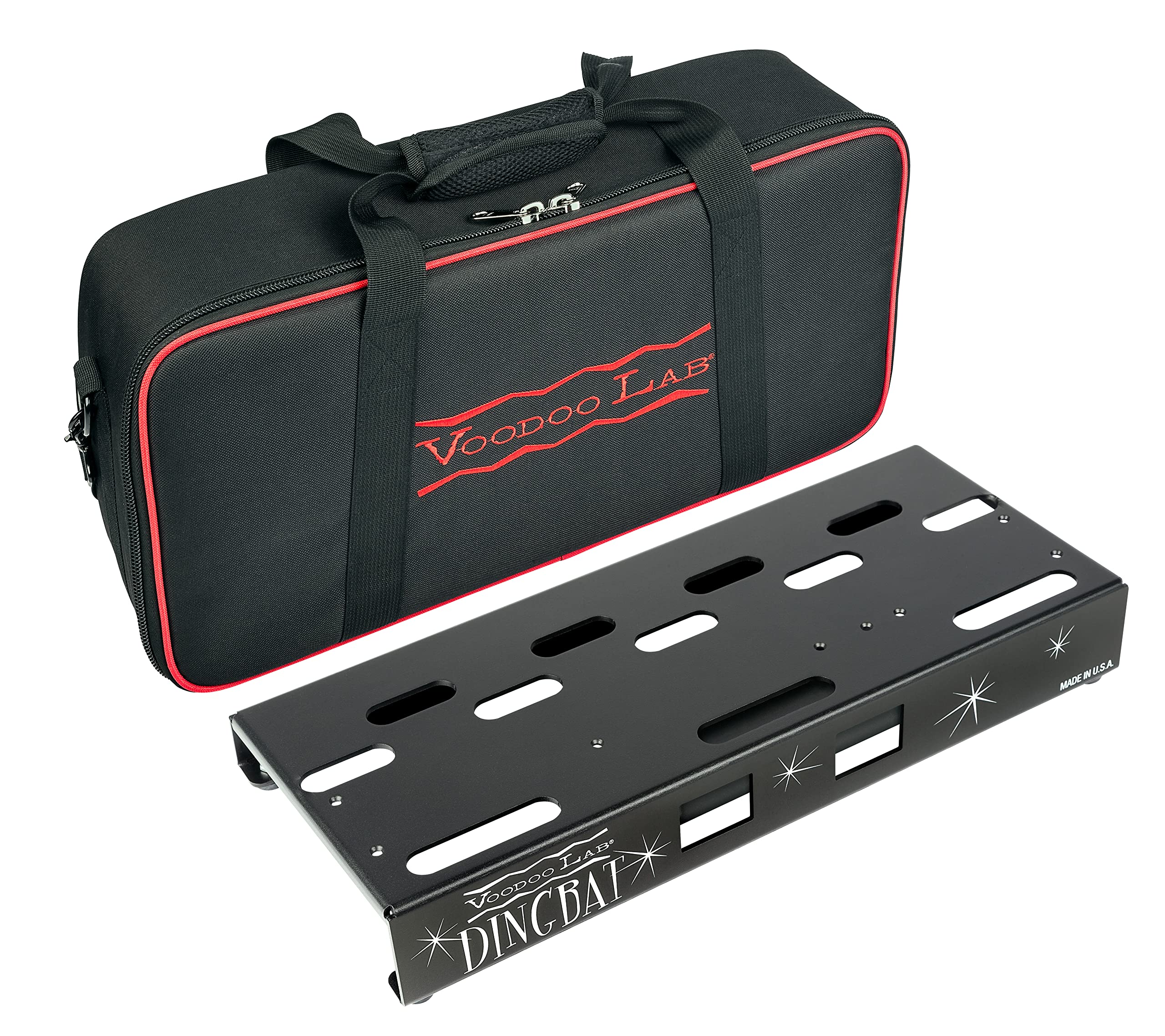 Voodoo Lab Dingbat Small Pedalboard with PPX8 Power Supply - Compact Guitar Effects Pedal Board for Musicians | Perfect for Live Performances & Studio Recording