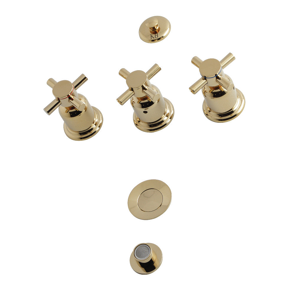 Kingston Brass KB6325DX Concord Three Handle Bidet Faucet