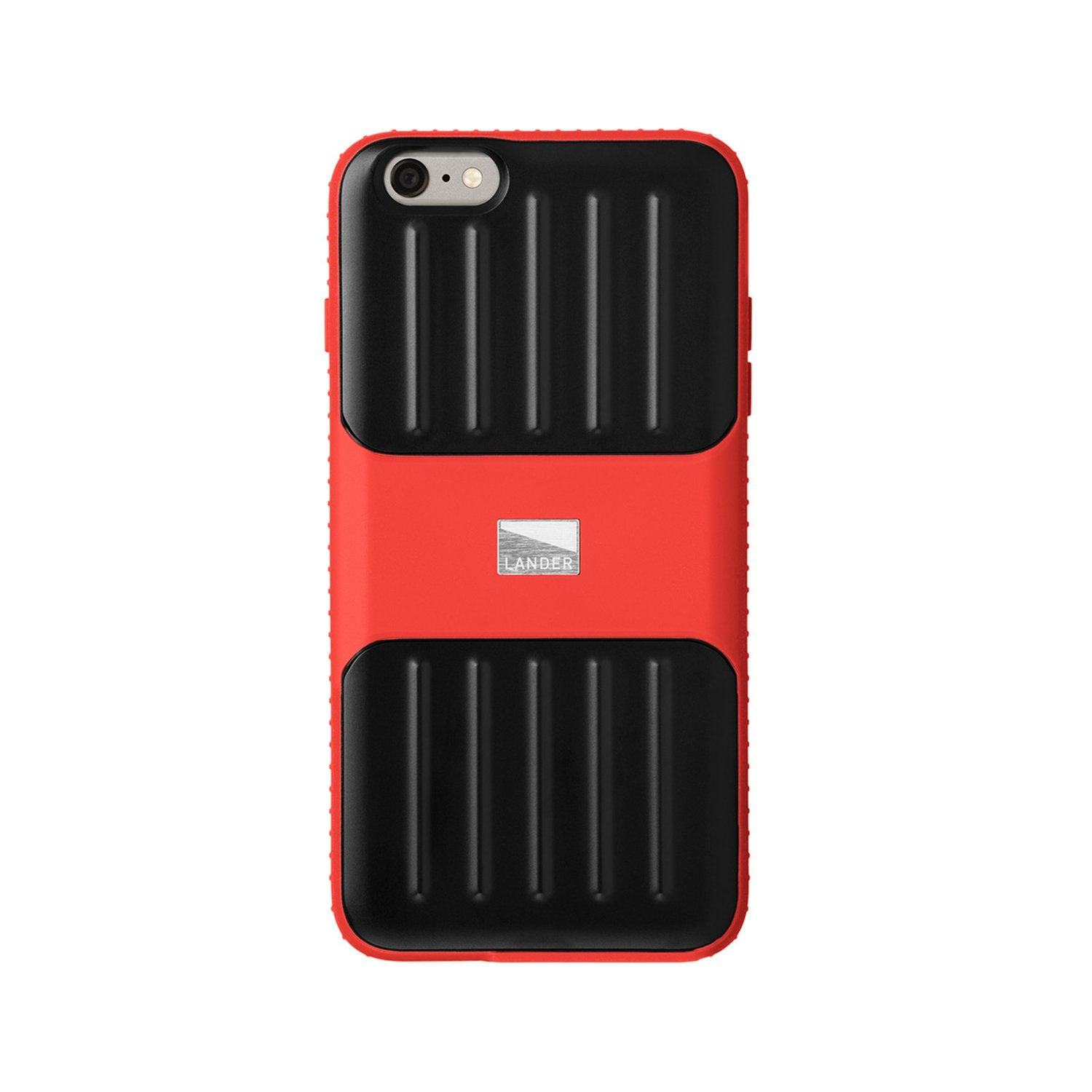 Premium Lander Powell Red Protective Case for iPhone 6/6s - Slim Fit Shockproof Cover with Raised Bezels - Perfect for Everyday Use, Travel & Outdoor Activities