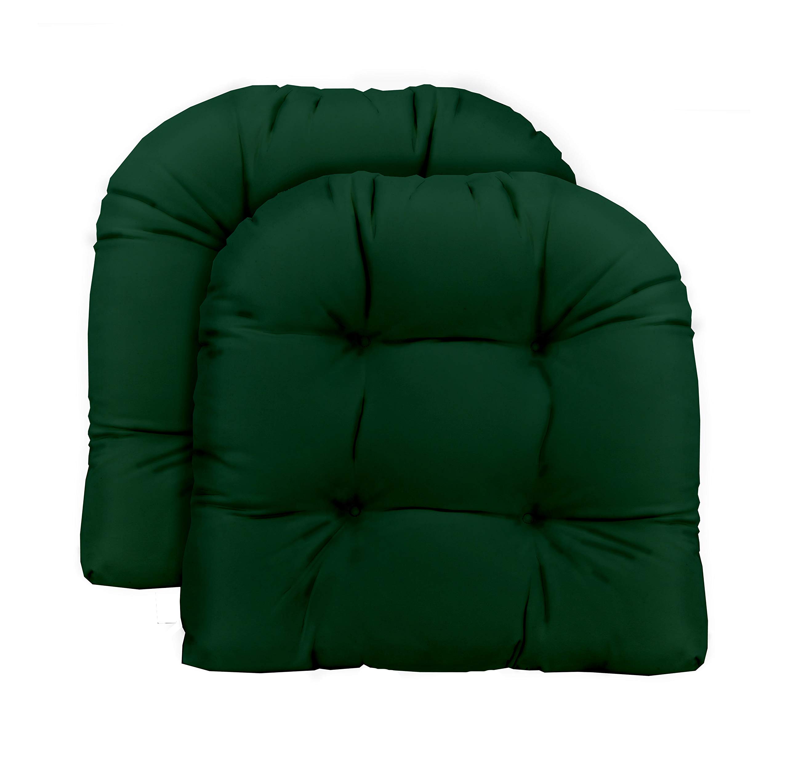 RSH DECOR: 2-Piece Tufted U-Shape Wicker Seat Cushion Set - 22