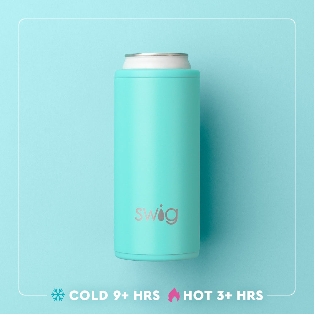 Hot Pink Skinny Can Cooler 12oz - Insulated Beverage Sleeve for Beer, Soda & Energy Drinks - Perfect for Pool Parties, BBQs & Outdoor Events