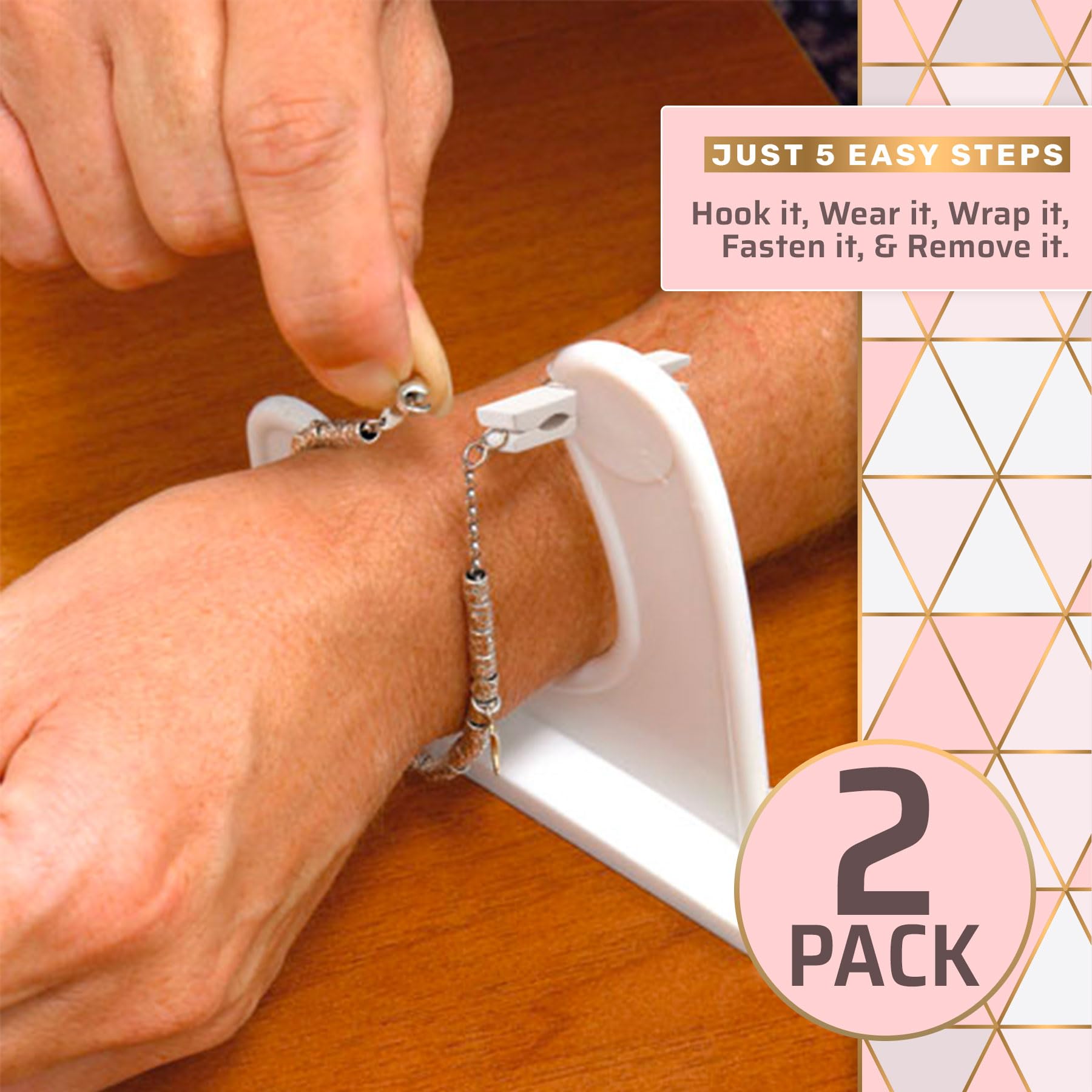 MEDca 2-Pack Bracelet Helper Tool - Easy-to-Use Jewelry Clasp Fastener for Watches, Necklaces & Bracelets | Portable Jewelry Aid for Women | Perfect for Travel, Gifts & Daily Wear