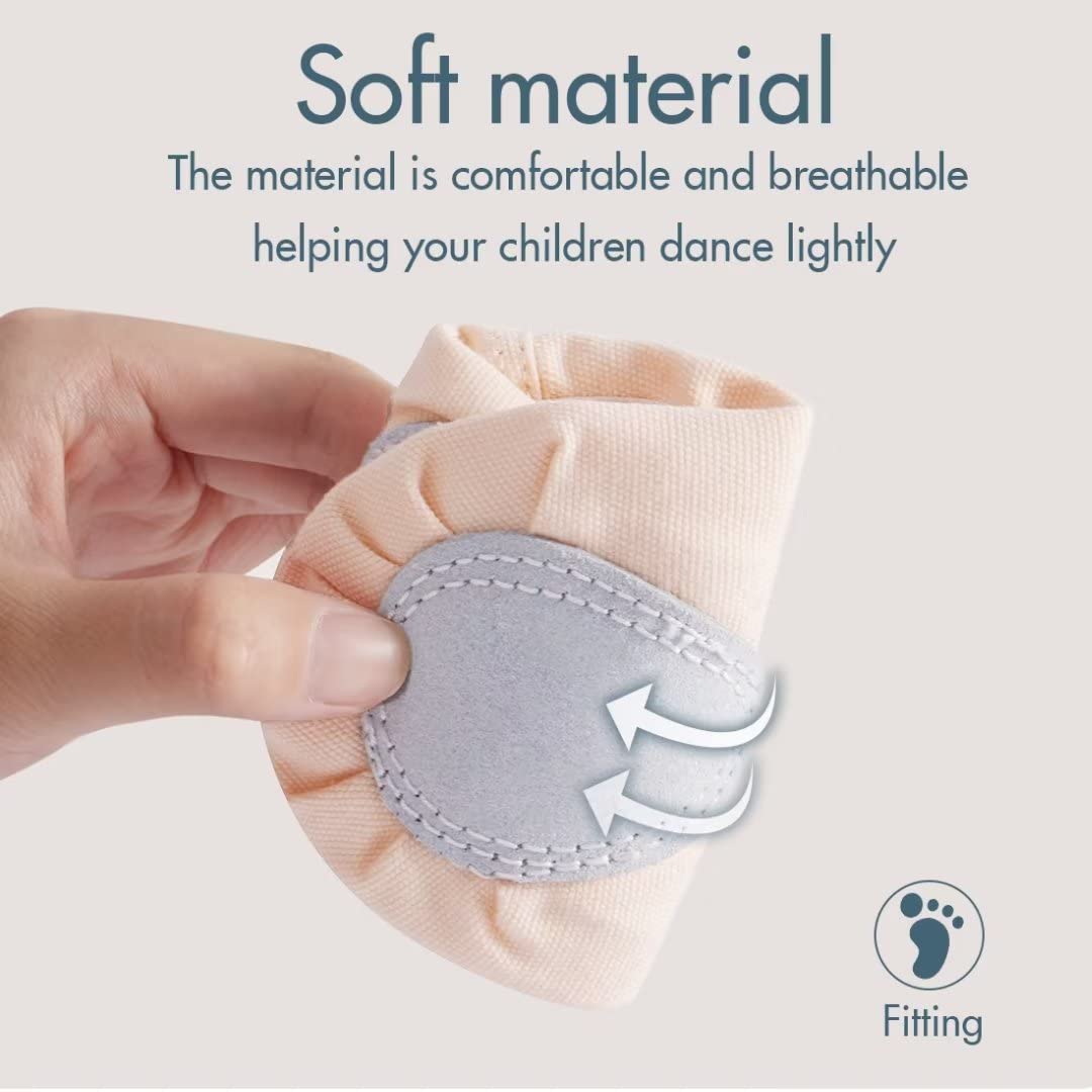 Girls Canvas Ballet Shoes - Soft Leather Split Sole Dance Slippers for Toddler, Little Kid & Big Kid | Perfect for Ballet Class, Dance Practice & Recitals