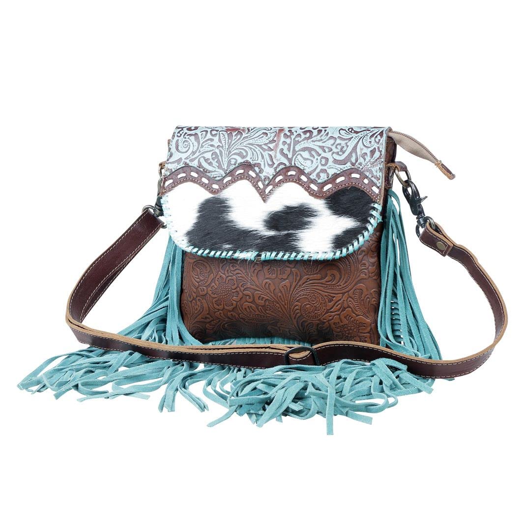 Myra Bag Conglomerate Genuine Leather & Hairon Crossbody Bag S-4680 - Stylish Women's Shoulder Purse for Work, Travel & Everyday Use