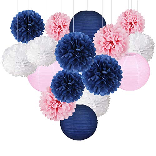 White-navy Blue-pink