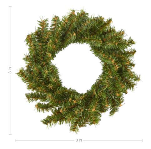 144 Pack 8 Inch Artificial Christmas Wreaths - Small Holiday Pine Wreath Decorations for Kitchen Cabinets, Dining Chairs & Tables - Perfect for Christmas Tree Decor, Mantel Decorations & Front Door Wreaths