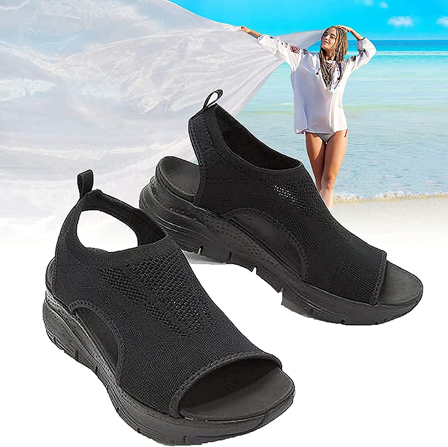 Upgraded Washable Orthopedic Slingback Sandals for Women - Comfortable Sport Slides with Arch Support | Perfect for Summer, Beach, Travel & Everyday Wear