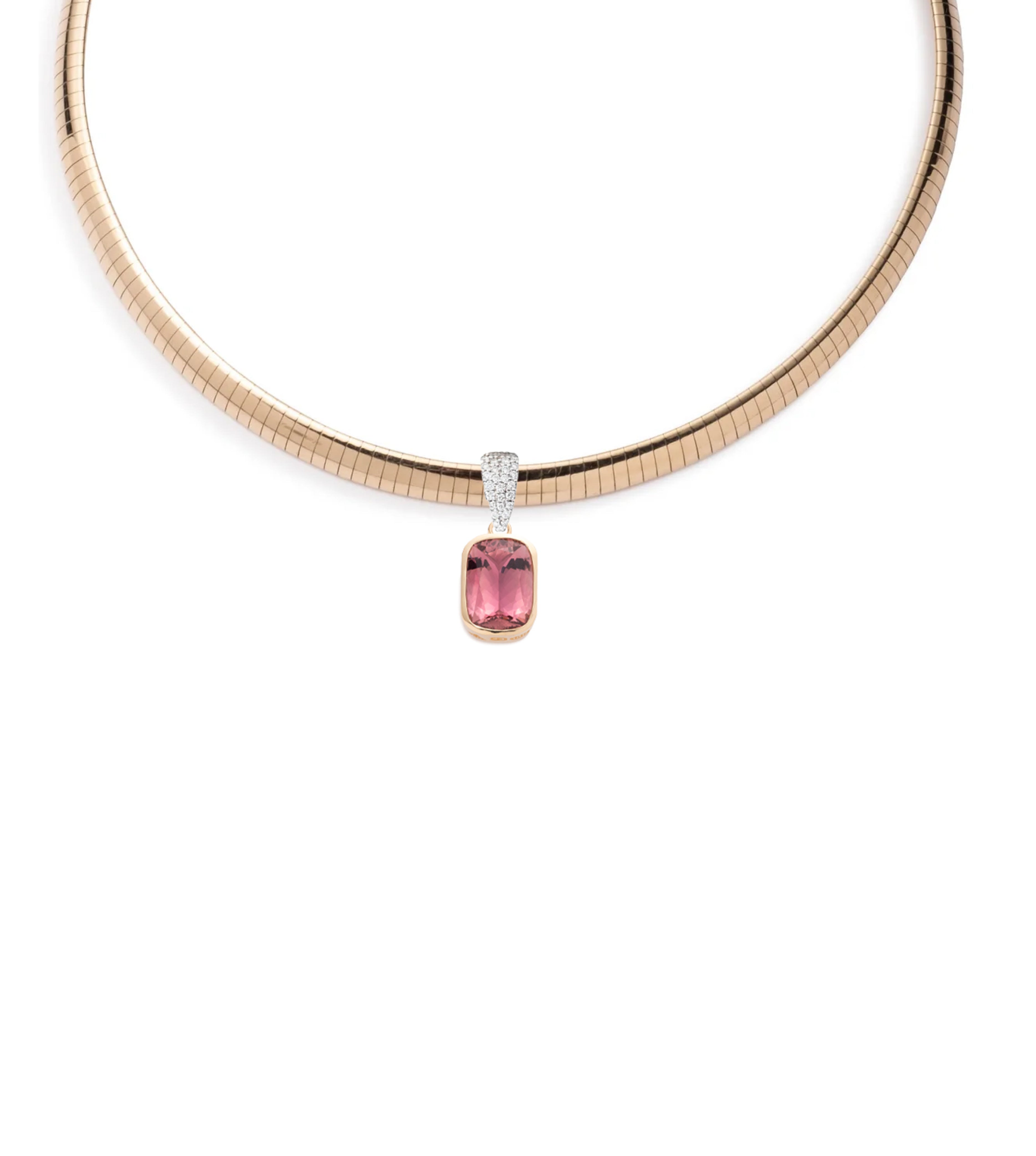 11.85 Carat Natural Pink Tourmaline Necklace - Unique Medium Length Slim Collar Jewelry for Women | Perfect for Weddings, Anniversaries & Special Occasions