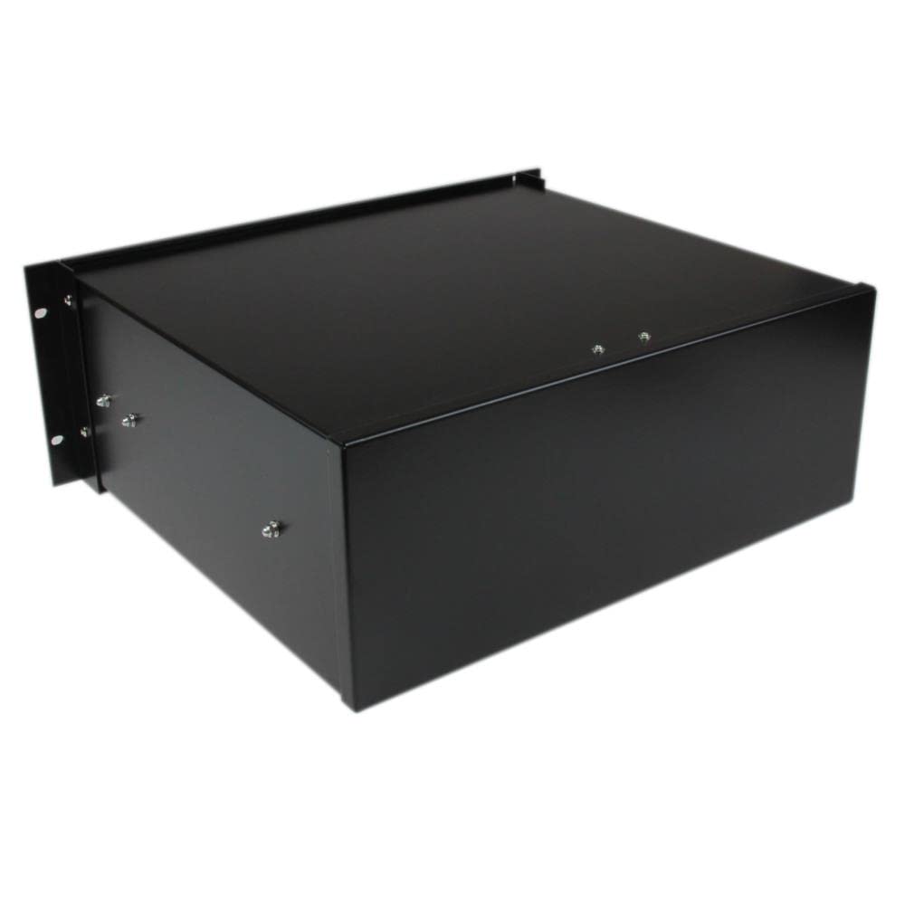 APC Fixed Shelf - Black, AR8123BLK | Heavy-Duty Network Equipment Rack Shelf for Server, Router & AV Installation