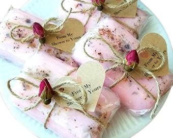 20 Handmade Wedding Soap Favors - Rustic Bridal Shower, Baby Shower Party Favors - Perfect for Wedding Guest Gifts, Bridal Party Favors, and Baby Shower Keepsakes