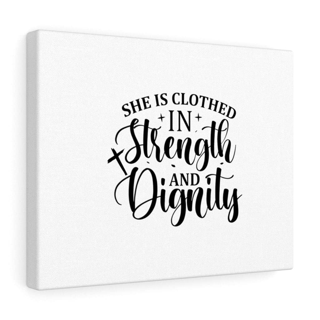 Strength and Dignity Christian Wall Art - Bible Verse Print for Home Decor - Ready to Hang Scripture Wall Art - Perfect for Bedroom, Living Room & Church Decor - Inspirational Christian Gift Idea