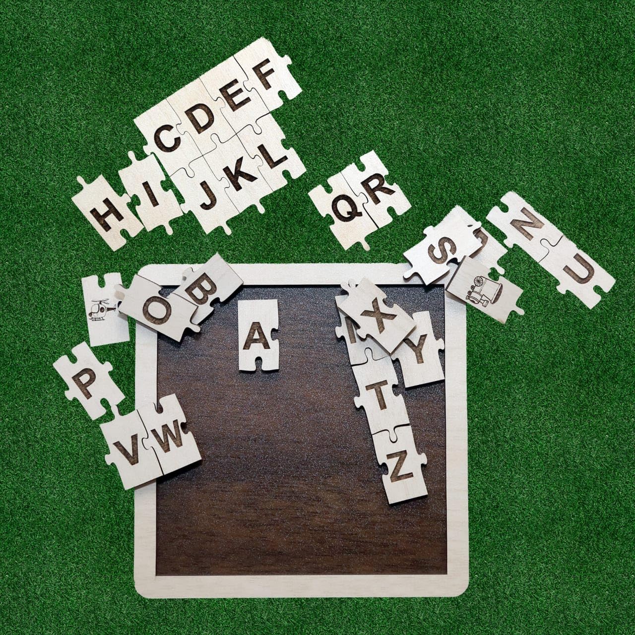 Joho® Wooden Alphabet Puzzle - ABC Learning Toy for Toddlers & Preschoolers | Educational Montessori Wood Puzzle for Early Childhood Development | Perfect for Homeschooling, Classroom & Playroom Activities
