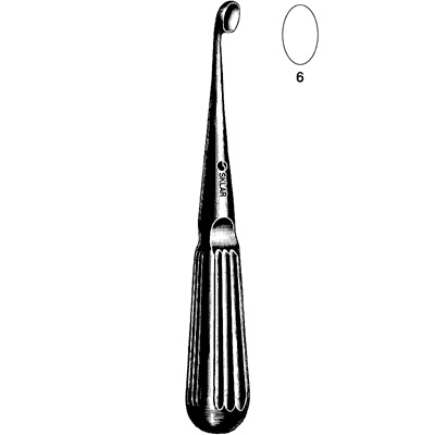 Bruns Bone Curette Surgical Instrument 6 3/4