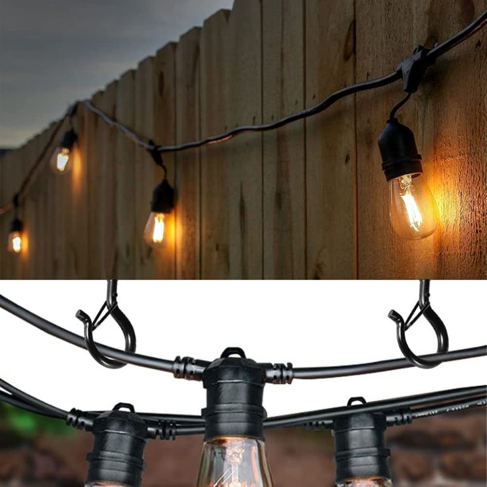 20 Pack Q-Hanger Hooks for Outdoor String Lights - Christmas & New Year Party Decorations, Plant Hangers, Wind Chimes - Durable Safety Buckle Design for Patio, Garden & Backyard Lighting