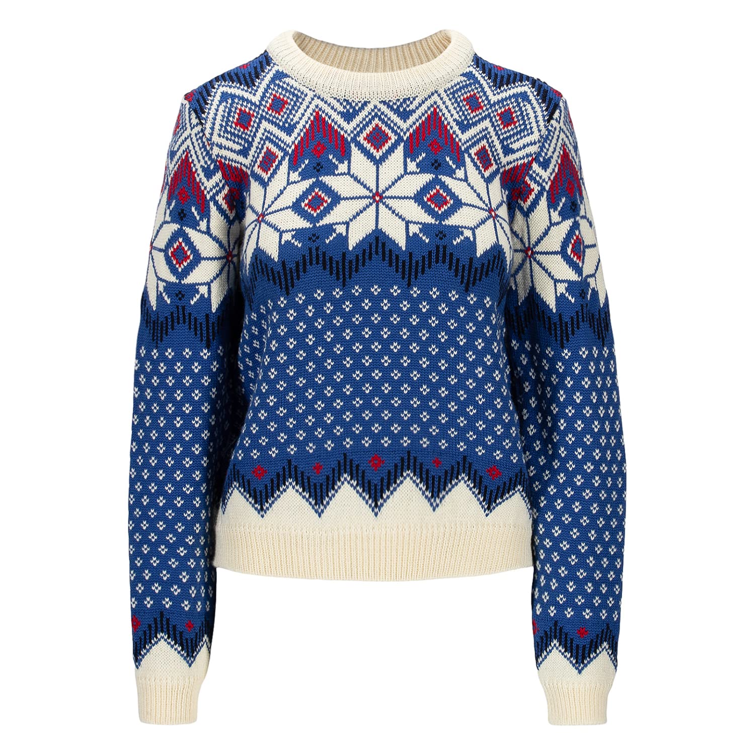 Dale of Norway Vilja Women's 100% Lightweight Wool Crewneck Pullover Sweater - Warm Winter Knitwear for Skiing, Hiking & Casual Outfits