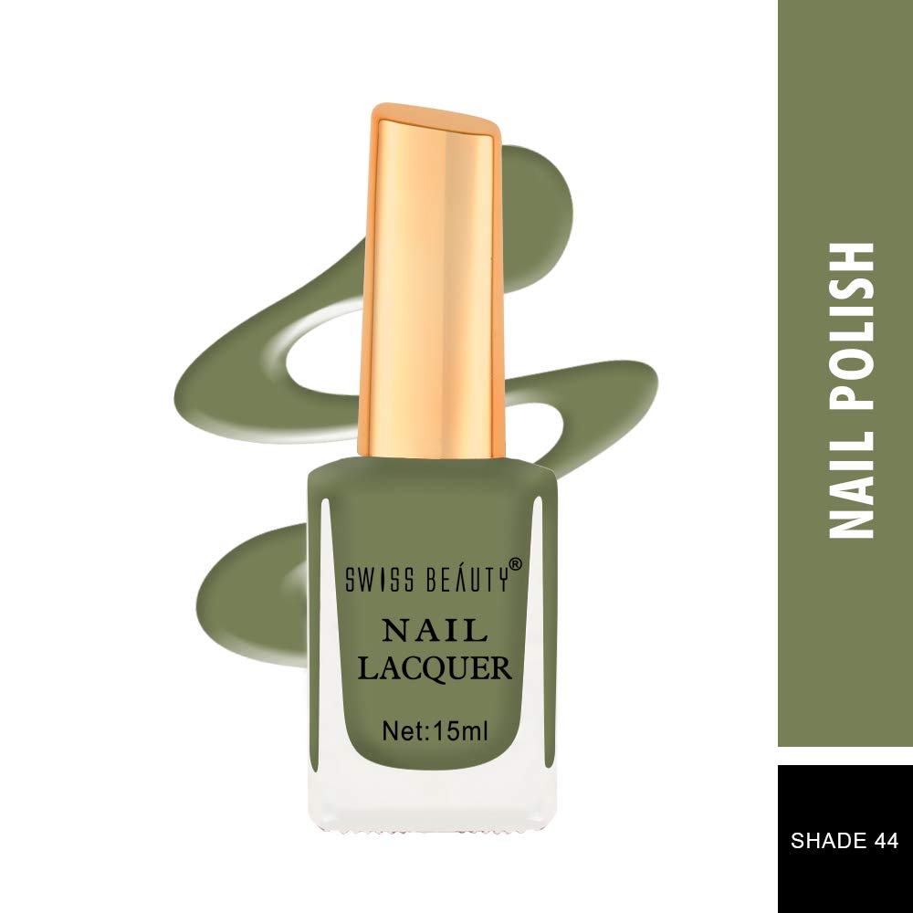 SWISS BEAUTY Glossy Finish Nail Polish - Long Lasting, High Shine Nail Lacquer (Shade 44, 15ml) - Perfect for Manicures, Pedicures & Nail Art Designs