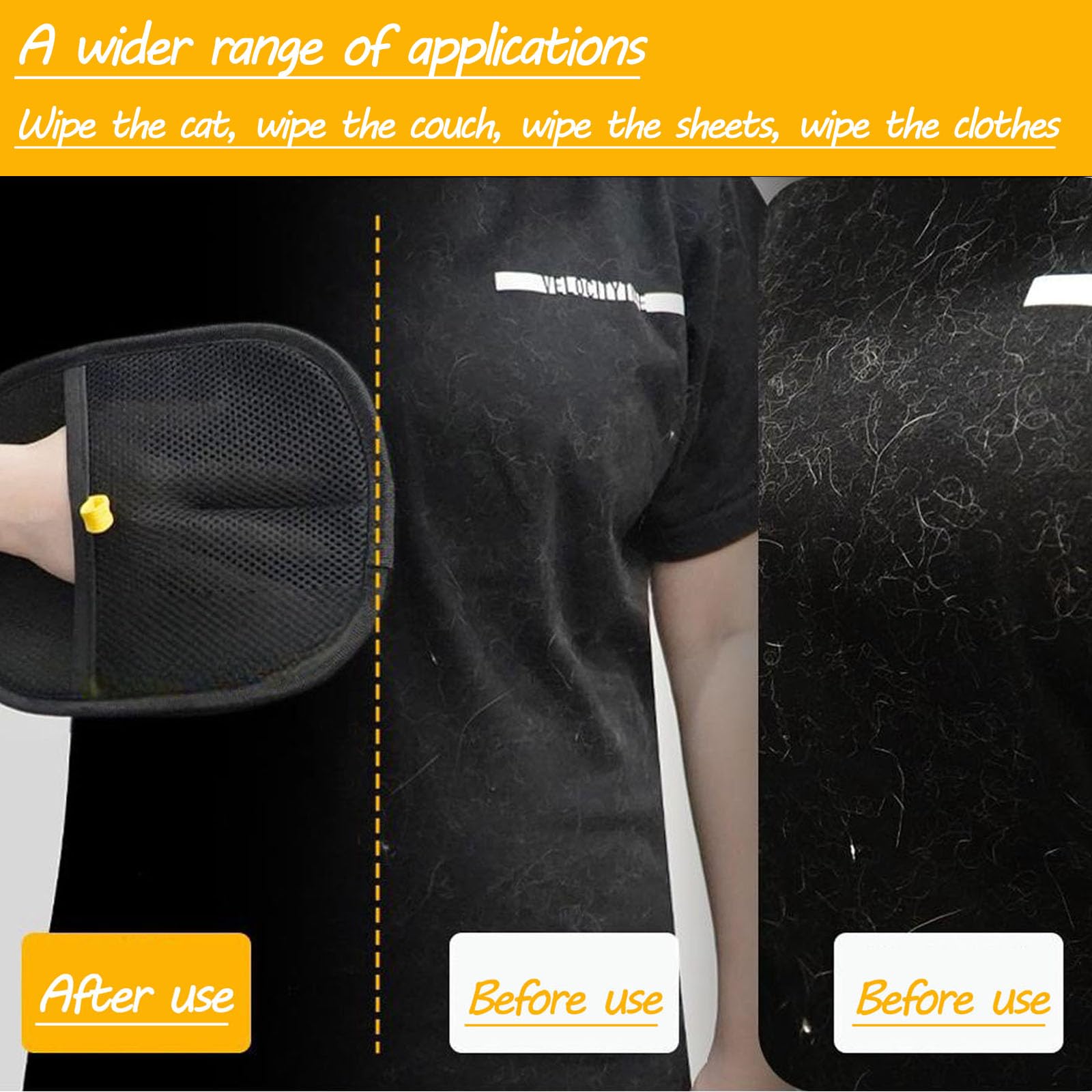 Double-Sided Pet Grooming Gloves for Dogs & Cats - Bathing & Shedding Control