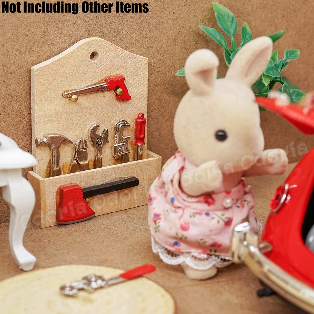 1/12 Scale Miniature Wall Toolbox - Realistic Dollhouse Accessories for DIY Crafts, Model Scenes & Home Decor