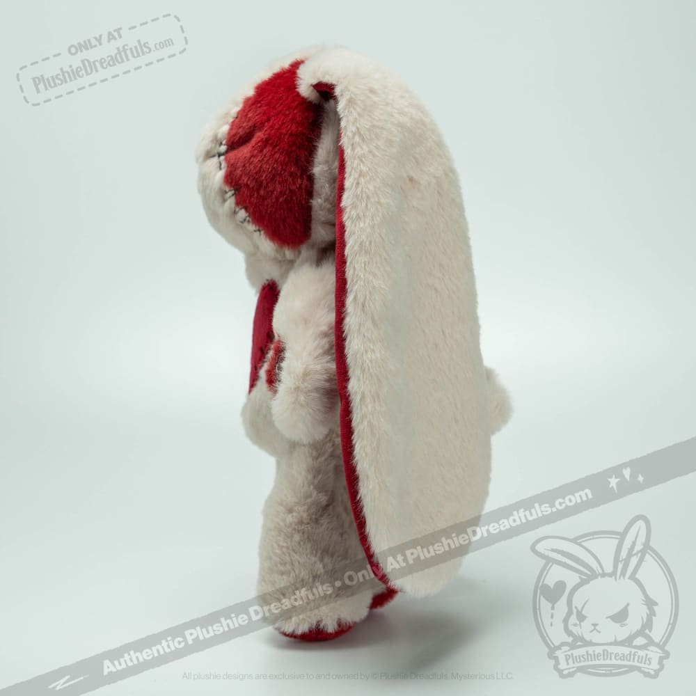 Plushie Dreadfuls Love Rabbit Stuffed Animal - Soft Cuddly Bunny Plush Toy for Kids, Valentine's Gift, Anxiety Relief & Bedroom Decor