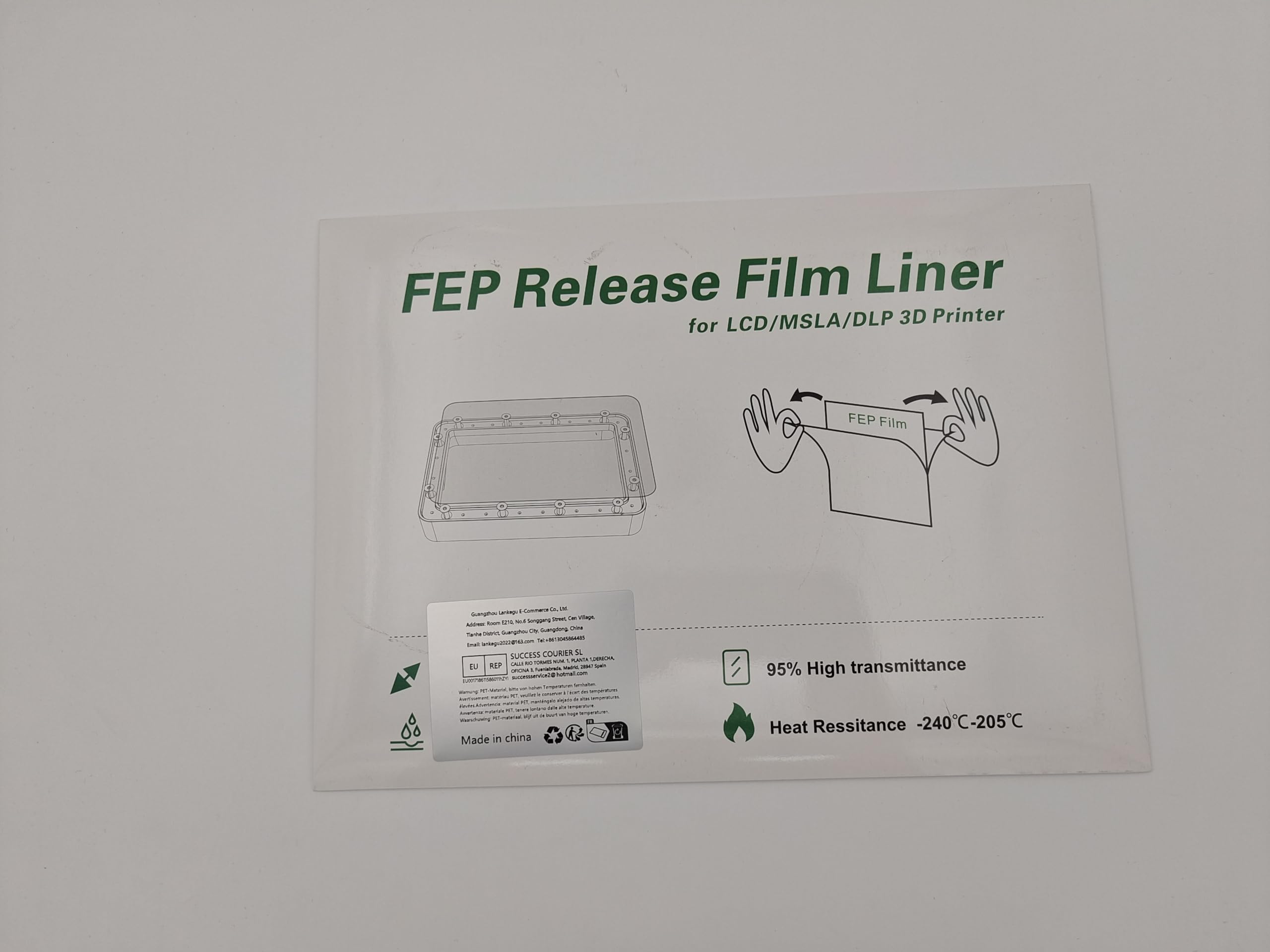 6PCS FEP Film 290x210x0.15mm for ELEGOO Saturn 3D Printers - LCD Resin Printing Accessory