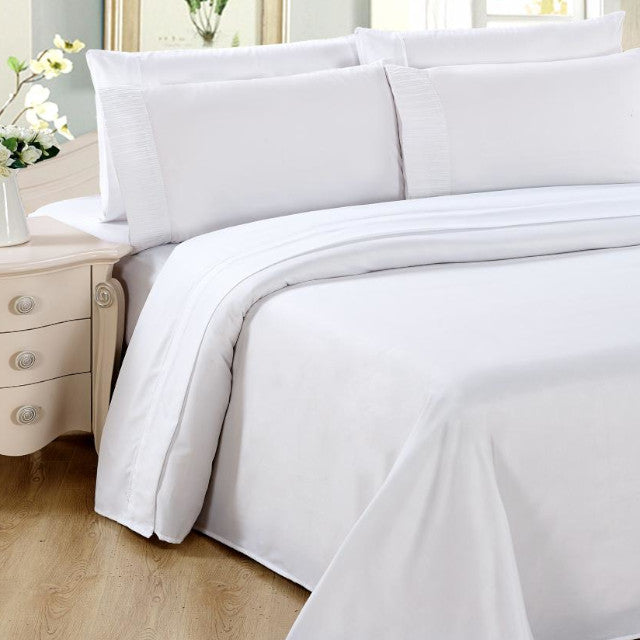 Bamboo Living 6-Piece King Size Sheet Set - Soft & Breathable White Bed Sheets for Luxury Comfort - Perfect for Master Bedroom, Guest Room & Hotel Use
